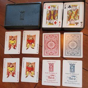KEM Plastic Poker Playing Cards - 4 Deck lot (Used Once)
